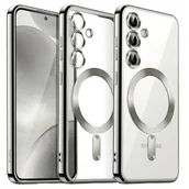 Folie ochronne do telefonów - Etui ProFlo do SAMSUNG S25 Srebrne do MagSafe Przezroczysty Case Srebrny - miniaturka - grafika 1