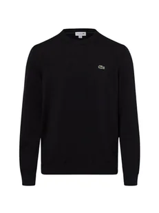 Lacoste Męski sweter z dzianiny Mężczyźni czarny jednolity, 5 - Swetry męskie - miniaturka - grafika 1