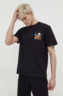 Koszulki męskie - HUGO t-shirt bawełniany męski kolor czarny z nadrukiem - Hugo - grafika 1