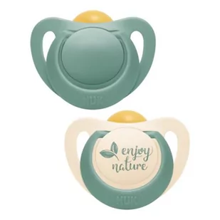 NUK lateksowy smoczek uspokajający For Nature (6-18 miesięcy) x 2 szt (zielony) - Smoczki uspokajające - miniaturka - grafika 1