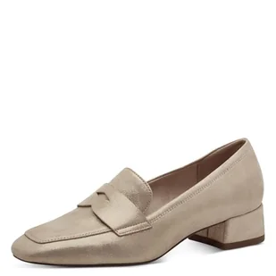 Tamaris Klapki damskie z obcasem blokowym, szampański, 36 EU - Klapki i japonki damskie - miniaturka - grafika 1