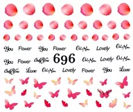 Ozdoby do paznokci - Naklejki wodne na paznokcie - nr 696 - miniaturka - grafika 1