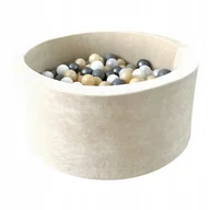 Suche baseny - Suchy basen z kulkami 40x90 Velvet Krem 250 piłek - GOTOWY MIX - miniaturka - grafika 1
