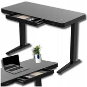 Biurka - Biurko Elektryczne Regulowane 120x60 INDUKCJA Dwa Silniki +Szuflada - miniaturka - grafika 1