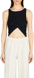 Sisley Damski top 3FPZLH00I T-shirt, czarny 100, XS, czarny 100, XS - Koszulki i topy damskie - miniaturka - grafika 1
