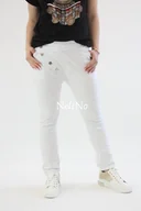 Spodnie damskie - Spodnie baggy z guzikami Zephyra Białe UNI - miniaturka - grafika 1