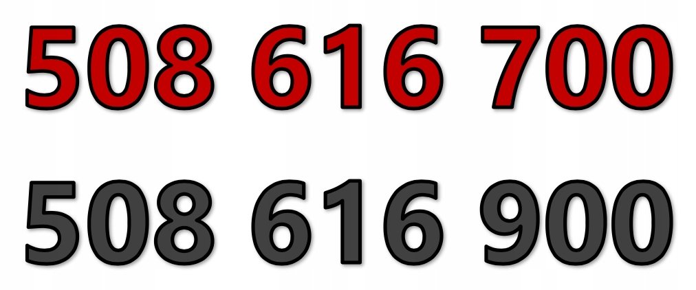 508 616 700 508 616 900 Para Starter Orange Złoty Łatwy Numer Karta x2