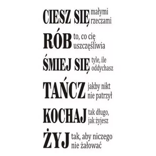 Napis na ścianę naklejka Ciesz się małymi... 207, 200x100 cm - Naklejki na ścianę - miniaturka - grafika 1