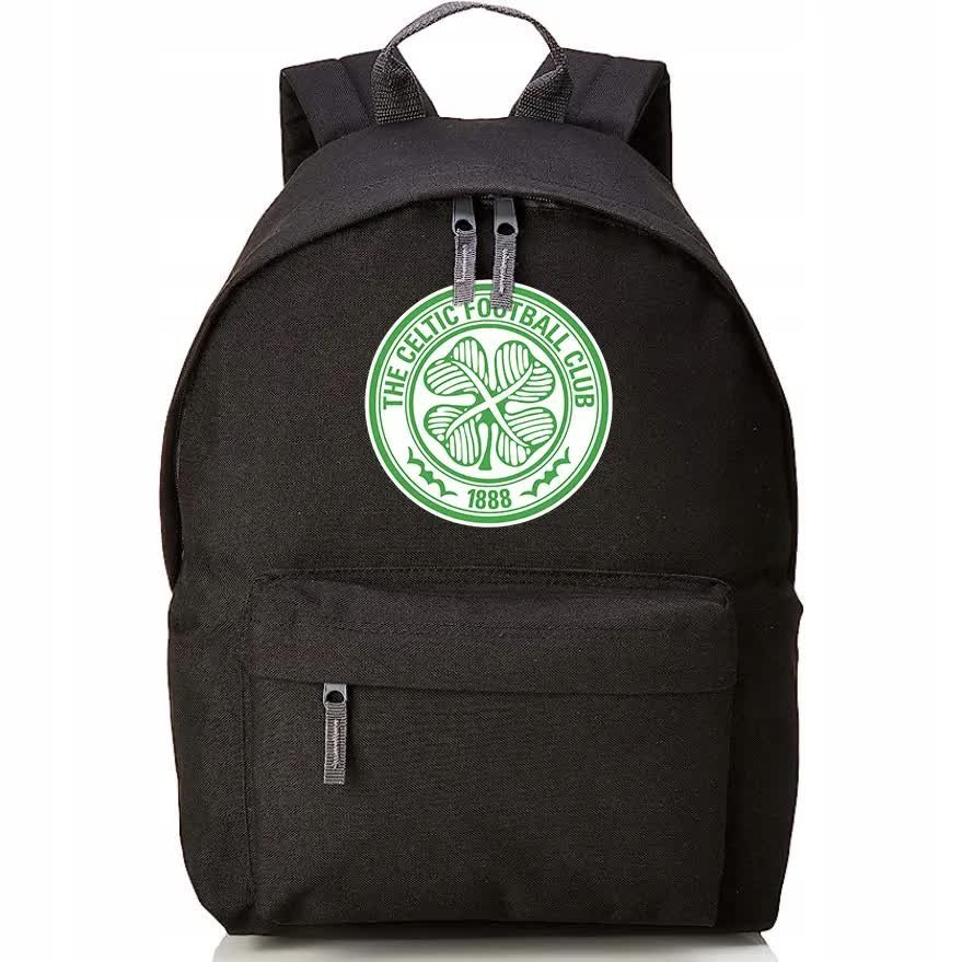 PLECAK DO SZKOŁY CZARNY Piłkarskie CELTIC FC Kluby Piłka Nożna Sport Wzory