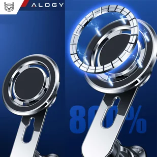Uchwyt samochodowy Alogy MagSafe Airvent car holder do iPhone 14 13 12 do MagSafe na kratkę Czarny - Pozostałe akcesoria do telefonów - miniaturka - grafika 10