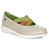 Półbuty damskie - Maciejka Półbuty Damskie Skórzane Jasny Popiel-41 - miniaturka - grafika 1