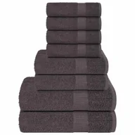 Ręczniki - vidaXL 8-cz. zestaw ręczników, antracyt, 360 g/m², bawełna 100% - miniaturka - grafika 1