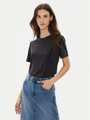 Koszulki i topy damskie - Pieces T-Shirt Anora 17148789 Czarny Regular Fit - miniaturka - grafika 1