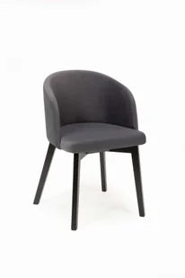 Flavio 2 krzesło tapicerowane ciemny szary nogi czarne - Krzesła - miniaturka - grafika 1