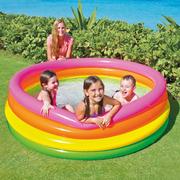 Baseny ogrodowe - INTEX Dmuchany basen dla dzieci Sunset, 4 obręcze, 168x46 cm - miniaturka - grafika 1