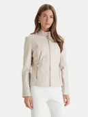 Kurtki damskie - Guess Kurtka z imitacji skóry W6RL52 WL850 Écru Regular Fit - miniaturka - grafika 1