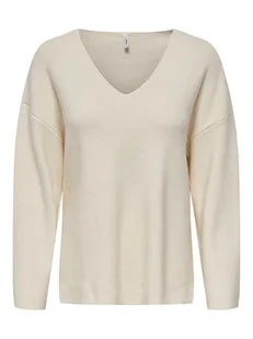 ONLY Sweter w kolorze kremowym - Swetry damskie - miniaturka - grafika 1