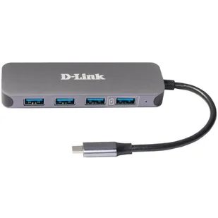 Hub USB D-Link USB-C na 4x USB 3.0 s funkcí Power Delivery (DUB-2340) Szary - Huby USB - miniaturka - grafika 1