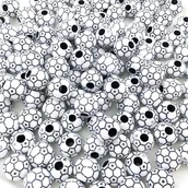 Dekoratorstwo - Koraliki akrylowe piłka siatkowa nożna 50 szt - miniaturka - grafika 1