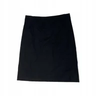 Spódnice - Czarna gładka spódnica damska BLACK LABEL L - miniaturka - grafika 1