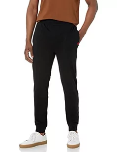 HUGO Męskie spodnie dresowe z mieszanki bawełny, Czarny olej, XL - Spodenki męskie - miniaturka - grafika 1