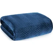 Narzuty - Eurofirany B.B. CHOCZYŃSCY SPÓŁKA JAWNA Narzuta welurowa Sofia, granatowa, 170x210 cm - miniaturka - grafika 1