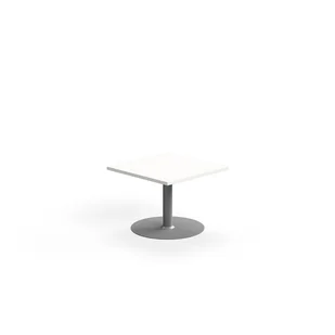 Stolik kawowy VERTICUS, 700x700x500 mm, biały/srebrny - Ławy i stoliki kawowe - miniaturka - grafika 1