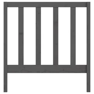 Lumarko Wezgłowie łóżka, szara, 95x4x100 cm, lite drewno sosnowe - Inne meble do sypialni - miniaturka - grafika 5