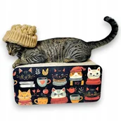 Drapaki dla kotów - Drapak czarny zimowe kotki Mruu&Pruu Drapak dla kota 46x21x30 cm - miniaturka - grafika 1