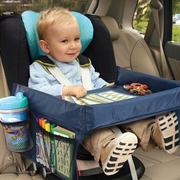 Akcesoria motoryzacyjne - Organizer / stolik podróżny dla dzieci do samochodu - granatowy - miniaturka - grafika 1