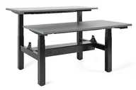 Biurka - Podwójne biurko Fighter Double Desk - Stelaż i Blat - 140x140 cm - YZ-13 Antracyt - miniaturka - grafika 1