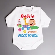 Body dla niemowląt - Babcia pozwoli psocić do woli - body niemowlęce - miniaturka - grafika 1