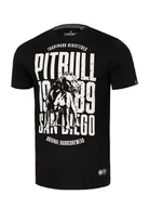 Koszulki sportowe męskie - Pit Bull T-Shirt San Diego Dog Black - miniaturka - grafika 1