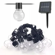 Girlandy - Girlanda Solarna Ogrodowa Świetlna Żarówki Led Lampki Ciepła Biel Solar - miniaturka - grafika 1
