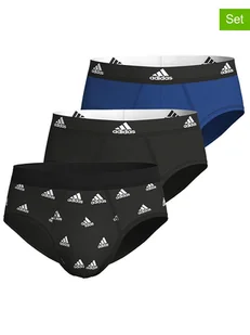 adidas Slipy (3 pary) w kolorze czarno-niebieskim - Majtki męskie - miniaturka - grafika 1