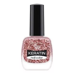 Golden Rose, Keratin Glitter Nail Color, 408 Keratynowy lakier do paznokci - Lakiery do paznokci - miniaturka - grafika 1
