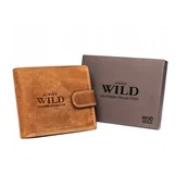Portfele - Skórzany portfel męski Always Wild, 10 x 12 x 2,5 cm - miniaturka - grafika 1