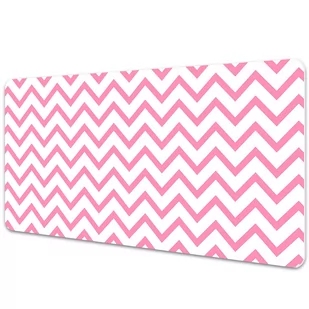 Podkładka na całe biurko Różowe zygzaki 100x50 cm - Podkładki na biurko - miniaturka - grafika 1