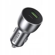Ładowarki samochodowe - Ładowarka samochodowa USB i USB-C QC 3.0 PD 36W 3A szary - miniaturka - grafika 1
