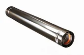 Akcesoria kominkowe - Rura kominowa L-250 DN 60/100 powietrzno-spalinowa kondensacyjna z uszczelką do kotłów kondensacyjnych / Turbo - miniaturka - grafika 1