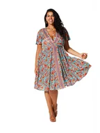 Sukienki - Aller Simplement Sukienka w kolorze turkusowo-pomarańczowym - miniaturka - grafika 1