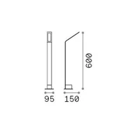 Lampy ogrodowe - Ideallux Słupek ogrodowy LED Ideal Lux czarny 4000 K wysokość 60 cm aluminium - miniaturka - grafika 1