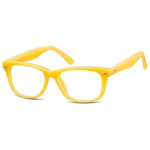 Okulary dziecięce zerówki prostokątne oprawki korekcyjne PK10C ciemno-żółty - Okulary korekcyjne, oprawki, szkła - miniaturka - grafika 1