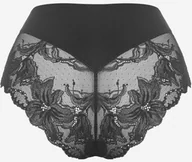 Majtki damskie - Figi damskie bawełniane bezszwowe z koronkowym tyłem i wysokim stanem czarne Io Sono Io 5119 Sielei - miniaturka - grafika 1