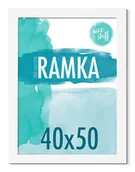 Ramki na zdjęcia - Ramka na zdjęcia 40x50 ramka 40x50 ramki na zdjęcie biała MDF foto rama - miniaturka - grafika 1