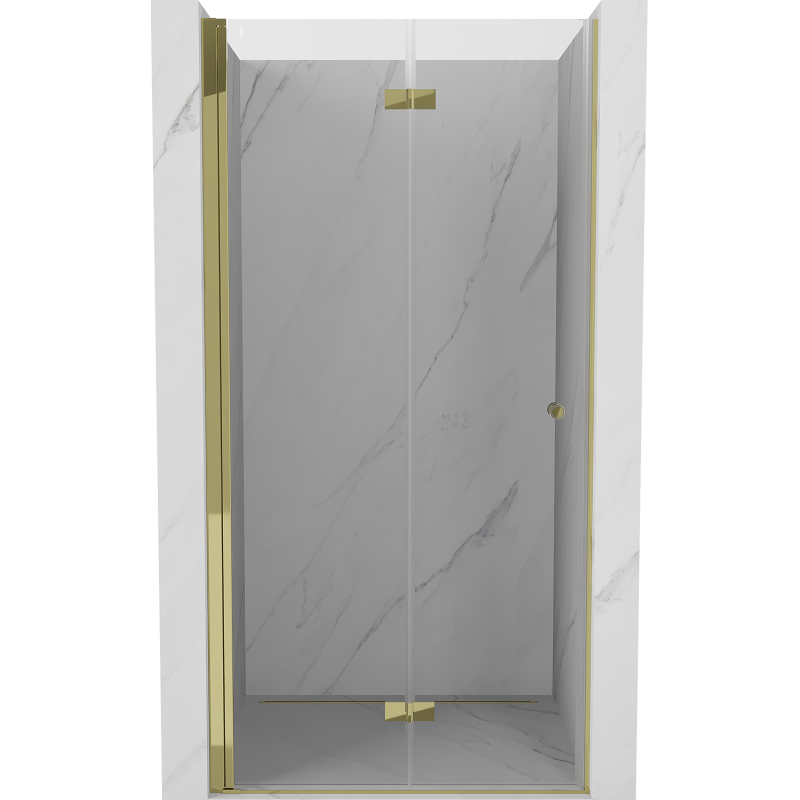 Mexen Mist-F drzwi prysznicowe składane lewe 95 cm, transparent, złote - 8A6-095-000-50-00-L