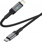Kable USB - Borofone Kabel BU30 Lynk Smart power-off - Typ C na Lightning - PD 20W 1,2 metra czarny - miniaturka - grafika 1