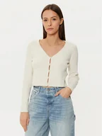 Swetry damskie - ONLY Kardigan Rica 15334914 Beżowy Slim Fit - miniaturka - grafika 1