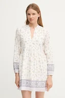 Sukienki - Pepe Jeans sukienka bawełniana kolor biały mini rozkloszowana PL953758 - miniaturka - grafika 1