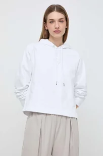 BOSS bluza bawełniana damska kolor biały z kapturem z aplikacją 50516123 - Bluzy damskie - miniaturka - grafika 1
